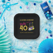 40e verjaardag Guitars Music Rocks 40 Papieren Bordje (Feest)