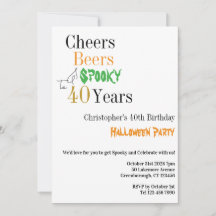 40e verjaardag Halloween Cheers Spooky Party