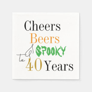40e verjaardag Halloween Cheers Spooky Party Servet