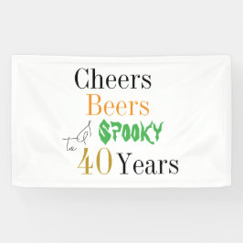 40e verjaardag Halloween Cheers Spooky Party Spandoek