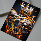 40e Verjaardag Halloween Party RIP 30 Schedel Mode Kaart