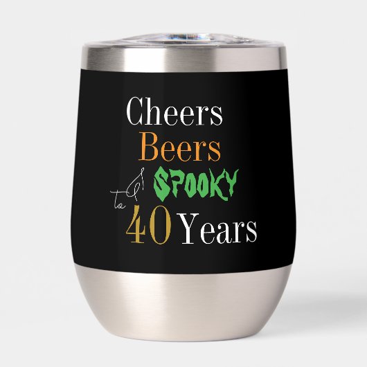 40e verjaardag Halloween Spooky Cheers Beers Party (Voorkant)