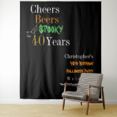 40e verjaardag Halloween Spooky Party Achtergrond Wandkleed (In situ)