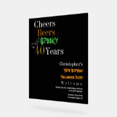 40e verjaardag Halloween Spooky Party Welkom Acryl Bord (Hoek)