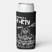 40e verjaardag Hand getrokken Koelboxxen Seltzer Blikjeskoeler (Seltzer Voorkant)