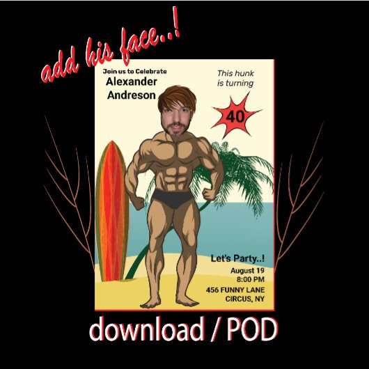 40e verjaardag Heren Nieuw Grappig Bodybuilder Spi Kaart