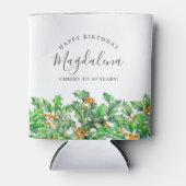 40e Verjaardag Holly December Geboorte Bloem Custo Blikjeskoeler (Voorkant)