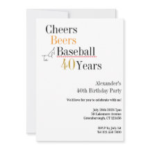 40e Verjaardag Honkbal Cheers Bieren 40 Jaar Feest