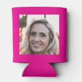 40e Verjaardag Hot Pink Gold Photo Template Blikjeskoeler (Achterkant)