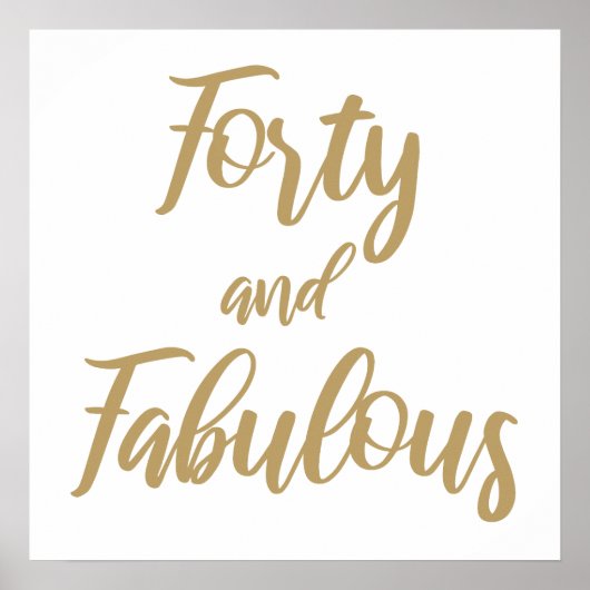 40e verjaardag Humor Poster (Voorkant)