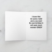 "40e VERJAARDAG HUMOR** VAN EEN KOE? Kaart (Binnen)