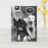 **40e** VERJAARDAG HUMOR VAN EEN PAAR PUPS Kaart (Gele Bloem)