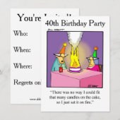 40e verjaardag Humoureuze uitnodigingen voor haar (Voorkant / Achterkant)