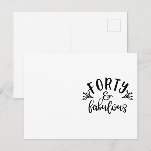40e verjaardag Ideeën 40 en verbluffend Briefkaart (Voorkant / Achterkant)
