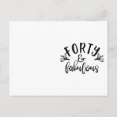40e verjaardag Ideeën 40 en verbluffend Briefkaart (Voorkant)