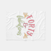 40e verjaardag Ideeën 40 en verbluffend Fleece Deken (Voorkant (Horizontaal))