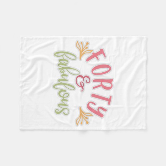 40e verjaardag Ideeën 40 en verbluffend Fleece Deken (Voorkant (Horizontaal))