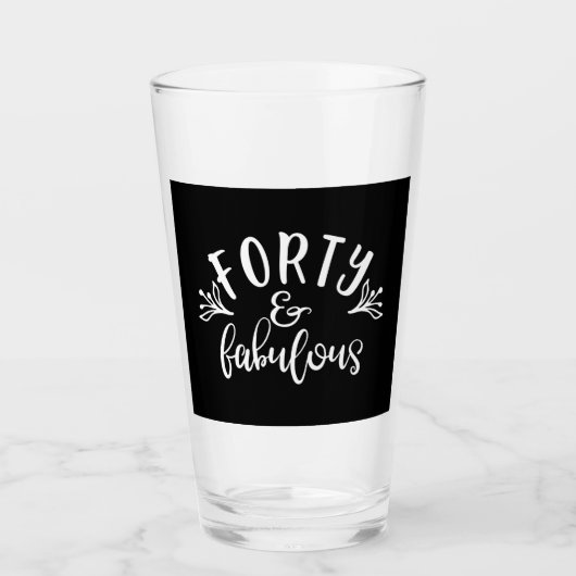 40e verjaardag Ideeën 40 en verbluffend Glas (Voorkant)