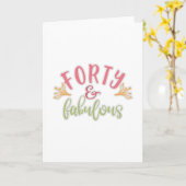 40e verjaardag Ideeën 40 en verbluffend Kaart (Gele Bloem)