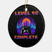 40e verjaardag Ideeën Level 40 Complete gamer Keramisch Ornament (Links)