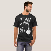 40e Verjaardag Ik ben 39 + 1 Funny Hand T-shirt (Voorkant volledig)