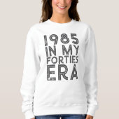 40e verjaardag in typografie 2025 trui (Voorkant)