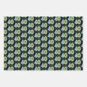 40e verjaardag inpakpapier vel (Voorkant 3)