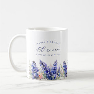 40e Verjaardag Juli Geboorte Bloem Gift Custom Koffiemok