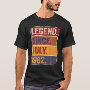 40e verjaardag juli geboren 40 jaar legend sinds 1 t-shirt