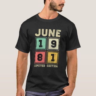 40e verjaardag Juni  1981 40 jaar T-shirt