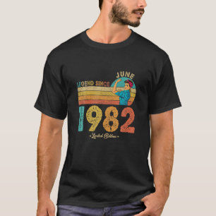 40e verjaardag juni 1982 Legende sinds 1982 40 jaa T-shirt