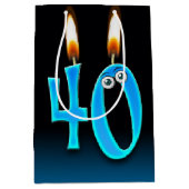 40e verjaardag kaarsen medium cadeauzakje (Voorkant)
