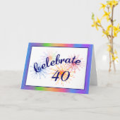 40e verjaardag kaart (Gele Bloem)