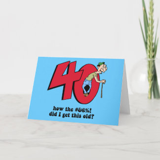 40e verjaardag kaart