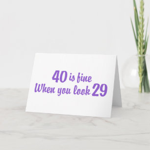 40e verjaardag kaart