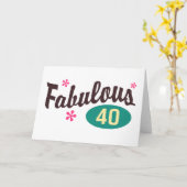 40e verjaardag kaart (Gele Bloem)