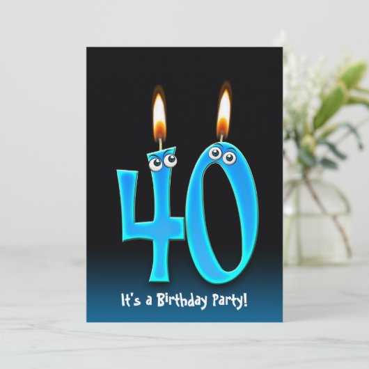 40e verjaardag kaart (Staand voorkant)