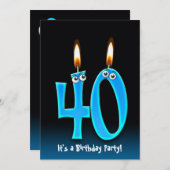 40e verjaardag kaart (Voorkant / Achterkant)