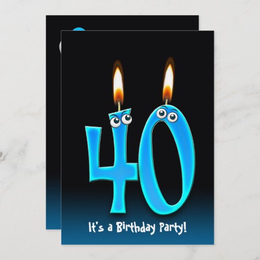 40e verjaardag kaart (Voorkant / Achterkant)