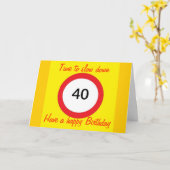 40e verjaardag kaart (Gele Bloem)