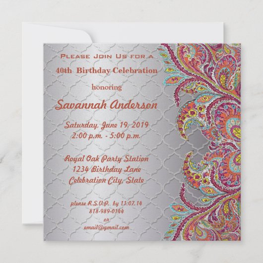 40e verjaardag kaart (Voorkant)