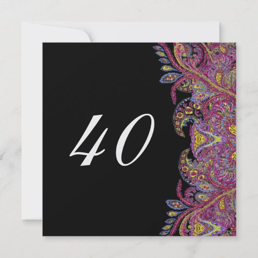 40e verjaardag kaart (Achterkant)