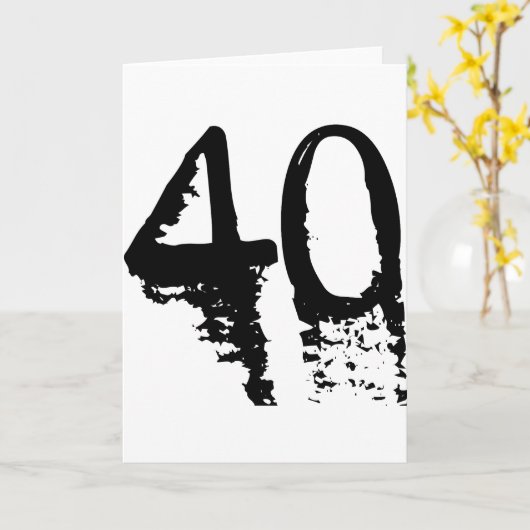 40e verjaardag kaart (Gele Bloem)