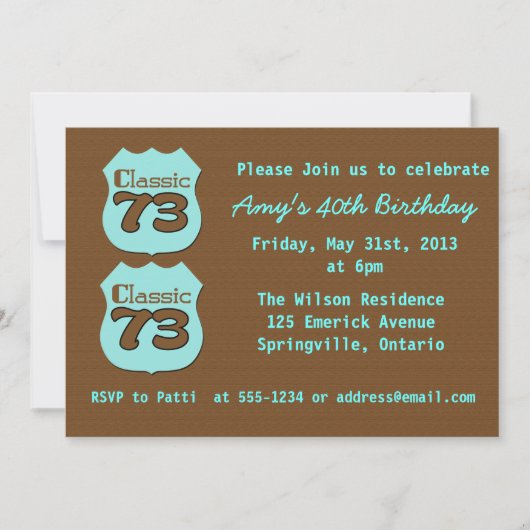 40e verjaardag kaart (Voorkant)