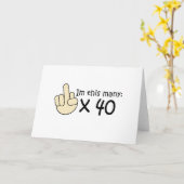 40e verjaardag kaart (Gele Bloem)
