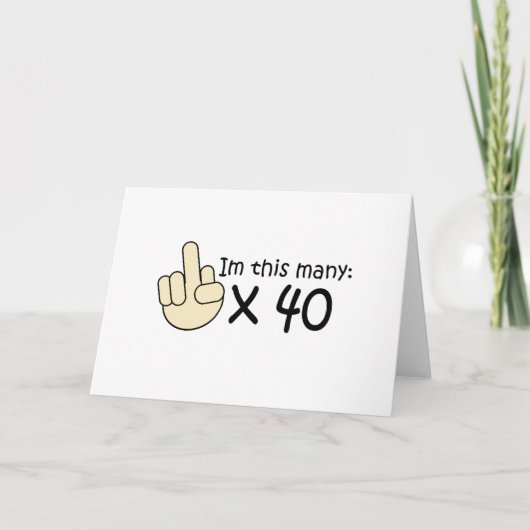 40e verjaardag kaart (Voorkant)