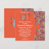 40e verjaardag kaart (Voorkant / Achterkant)