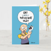 40e verjaardag Kaart "40 is niet oud" (Gele Bloem)