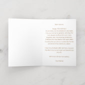 40e Verjaardag Kaart Happy Fortieth Gold (Binnenlaag)