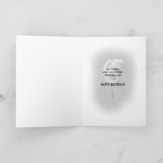 40e verjaardag Kaart met gedraaide roze flamingo (Binnen)